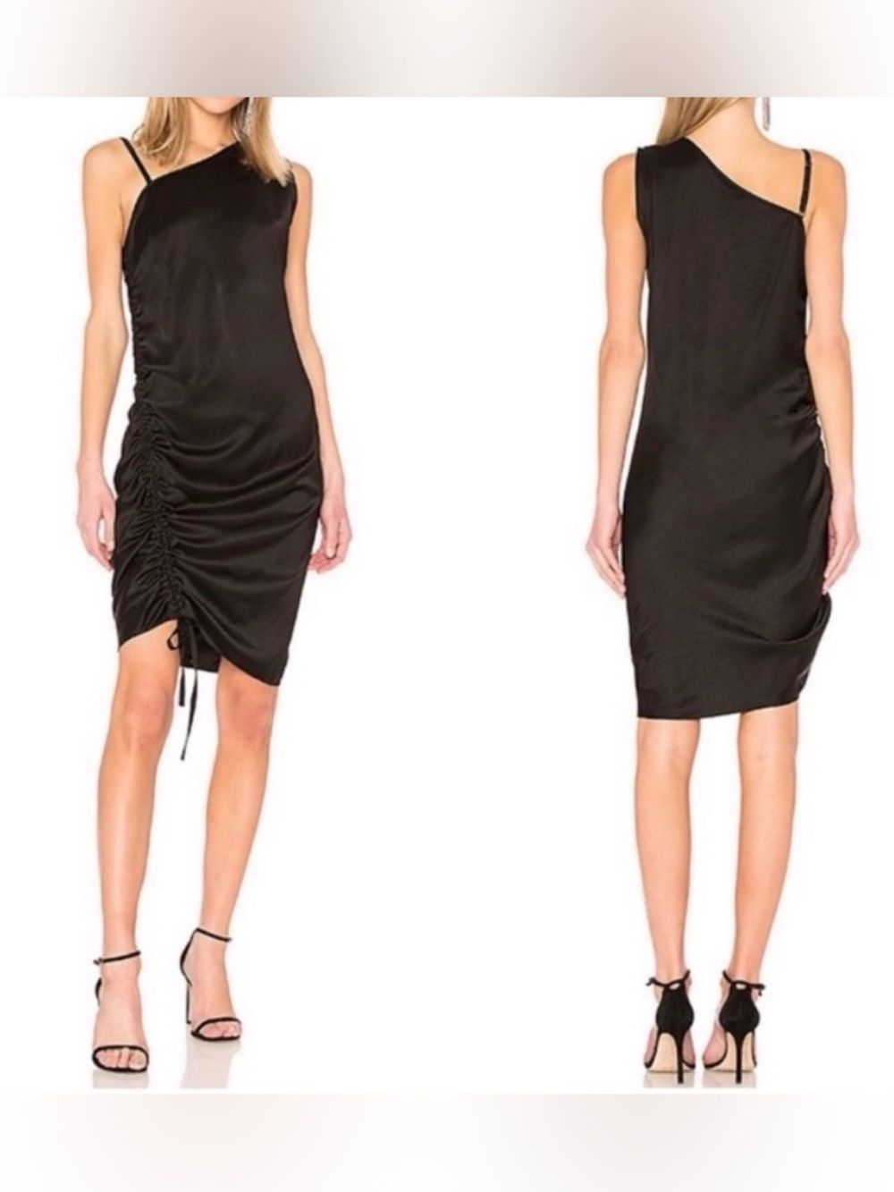 T by Alexander Wang One-Shoulder Ruched Drape Dress (4)